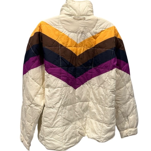 Free People x Hatch Ivory Chevron Puffer Jacket XS New with Tags - Picture 9 of 15